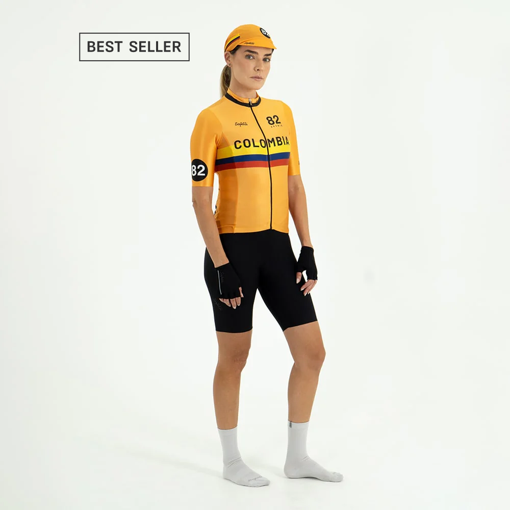 CAMISA CICLISMO MANGA CORTA COLOMBIA PARA MUJER